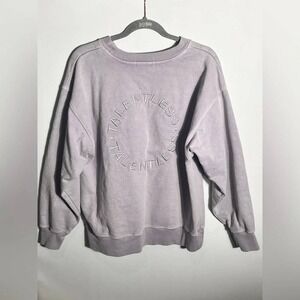 TALENTLESS Sweatshirt Embroidered Circle Logo Unisex   S/M Lilac‎